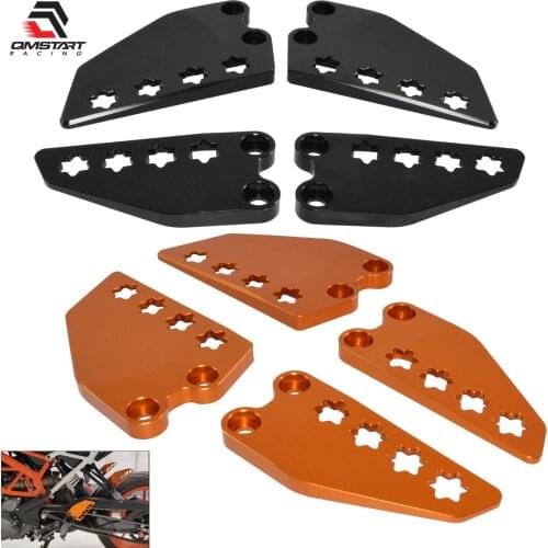 QMSTART Racing Front Riders & Rear Pillion Passenger Footrests Heel Guard Cover Protector Kit for KTM 125 250 390 Duke 2018-2021