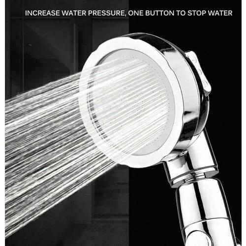 Adjustable Bathroom High Pressure Shower Head Powerful Boosting Spray Bath Water Saving Rain Shower Faucets Bathroom Equipment