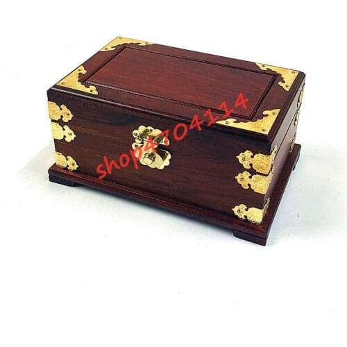 Natural solid wood mahogany red acid branch jewelry box, official suitcase, exquisite handicraft, collection gifts