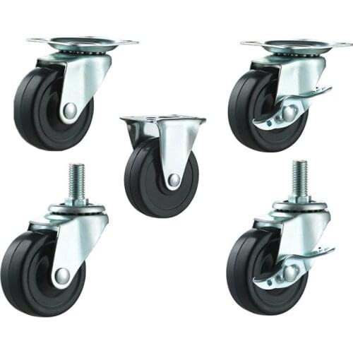 Heavy Duty Caster Wheels PU Directional wheel Noise-free for trolley mechanical equipment Swivel Casters Furnitures Accessories