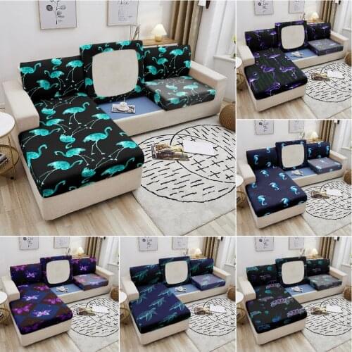 Glowing Animal Sofa Seat Cushion Covers For Living Room Elastic Sofa Cover Sectional Sofa Slipcover Corner Couch Cover 1-4 Seat