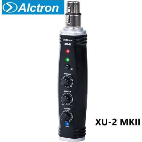 Alctron XU-2 MKII USB Converter XLR To USB Microphone Pre-amp,Computer Audio Interface,Digital Audio Converter With Power Supply