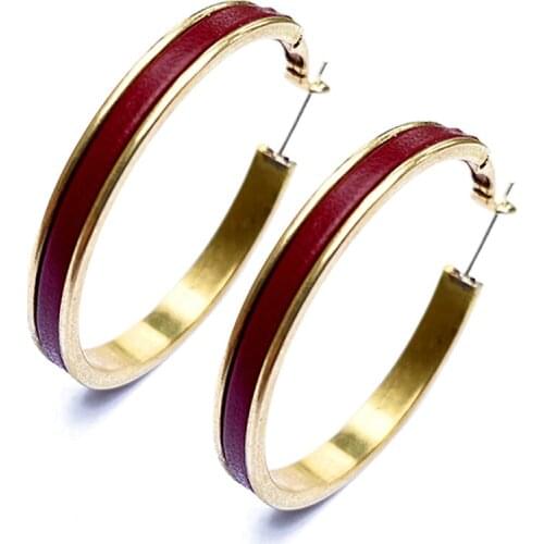 Vintage Leather Hoop Earring Jewelry Retro Bohemian New Diy Handmade Hot Sale Drop Unique Fashion Party Holiday Gift Earrings