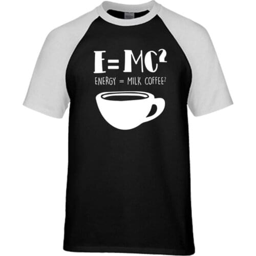 Funny Mens T-shirts Supernatural Cotton Short Sleeve O Neck raglan tshirt men Physics Science E=MC2 T shirts Comic Math Tee