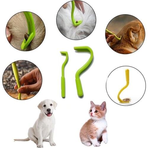 2 PCS Puppy Pet Flea Remover Hook Durable Portable Dog Tick Remover Tool Creative Grooming Flea Remover Hook Pet Products