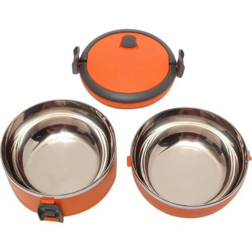 2-Layer Home Office Lunch Box Thermal Food Container Bento Thermos Stainless Steel For Kids Portable Picnic