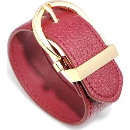 2019 New Fashion Wide Leather Bracelet Of Women Accessories Popular ladys Charm Wrap Bracelets Wristband Jewelry