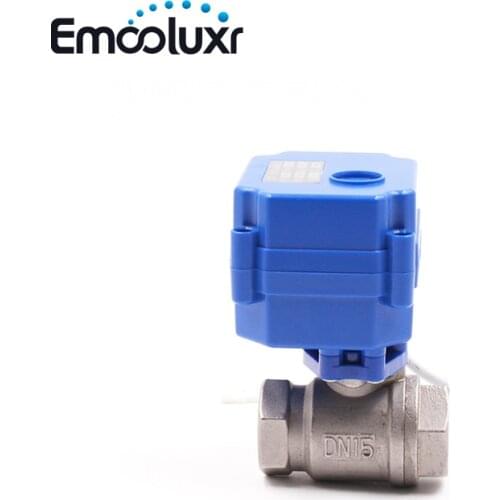 3pin Electric Ball Valve Stainless Steel Valve CR03 for Water Leaking Detect Alarm System WLD-805,WLD-806