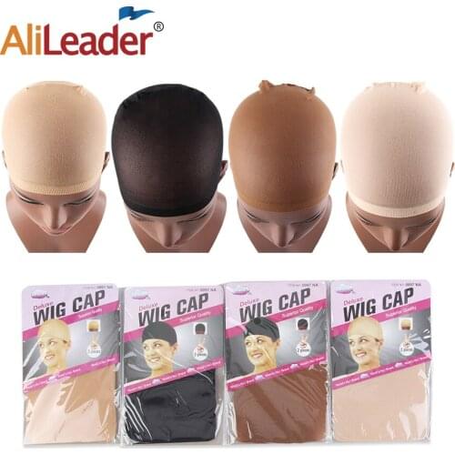 Alileader Wholesale Wig Caps Beige Brown Black Stocking Caps For Wigs 20 Pieces(10 Packs) Mesh Wig Nets