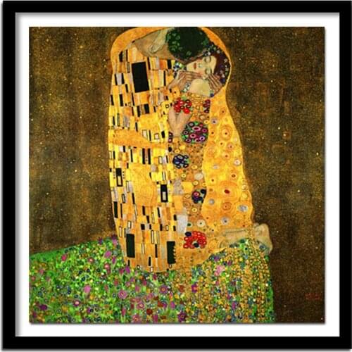 Gustav Klimt Kiss 5d Diamond Painting Pattern full diamond Embroidery,Cross Stitch kits for Christmas gift ,art,3d,free shipping