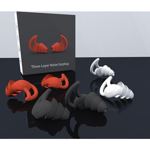 1 Pair Earplugs Protective Ear Plugs Soft Silicone Waterproof Anti-noise Earphones Protector for Travel Sleep and Snoring