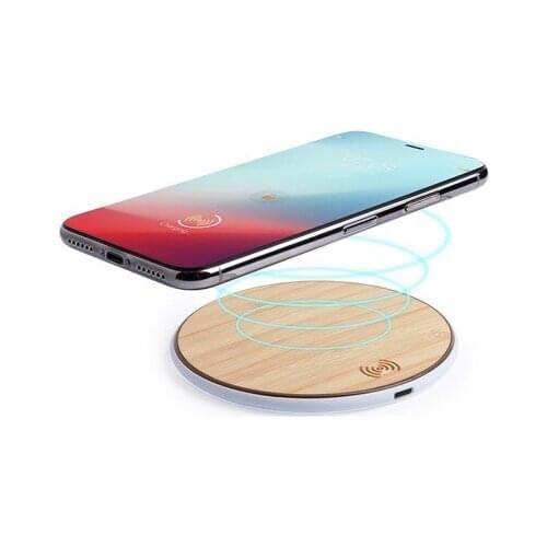 Qi Wireless Charger for Smartphones USB Bamboo 146182