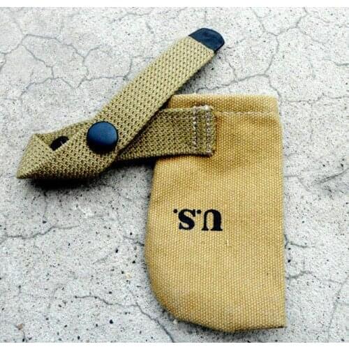 WWII U.S ARMY M1 GARAND CARBINE CANVAS DUSTPROOF MUZZLE COVER KHAKI CANVAS PACK