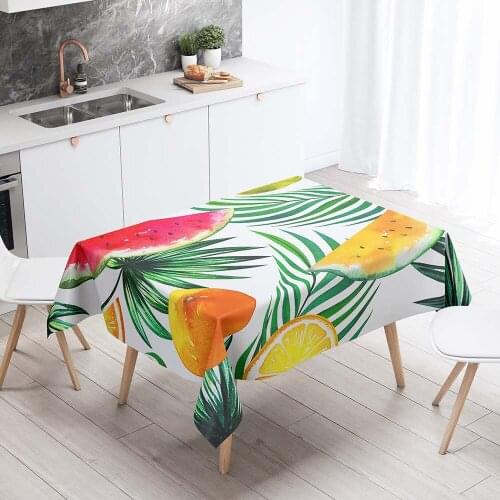 3D Printing Sundry Fruits Pattern Dining Table Cover Track On The Rectangular Table Kitchen Table Decoration