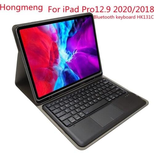 Hongmeng TPU built-in pen Case detachable touch Bluetooth keyboard Leather For Ipad Pro 12.9 2020/2018 Tablet stand cover