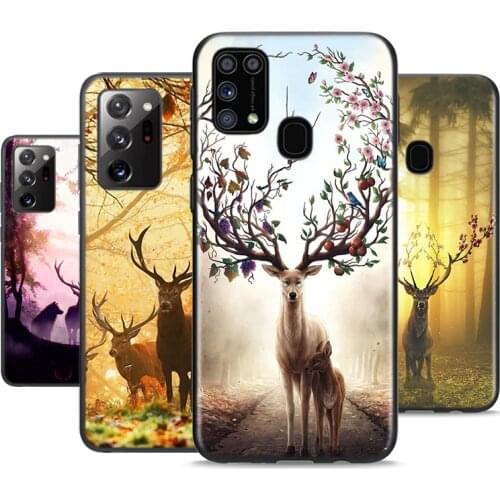 Animal Deer Art For Samsung Galaxy M31 M10 M10S M20 M21 M30 M40 M60S Note 20 10 9 8 S6 Plus Ultra Lite Phone Case