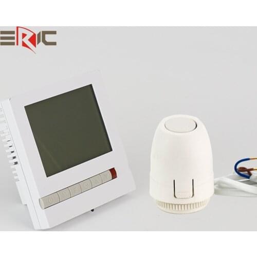 Electronic smart thermostat to control floor heating room thermostat with big LCD for hotel