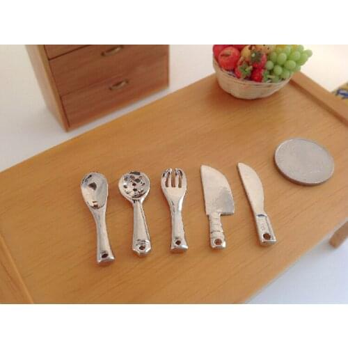 G05-X4592 children baby gift Toy 1:12 Dollhouse mini Furniture Miniature rement mini Kitchen knives set