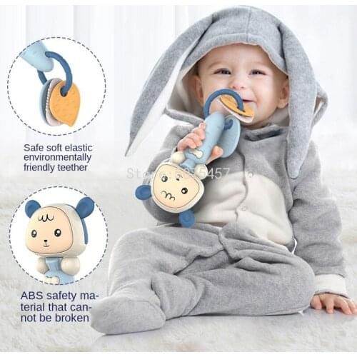 Montessori Soft Teething Baby Teether For Newborns 0 12 Months Infant Toddler Musical Crib Mobile Toy Educational Rattle Teether