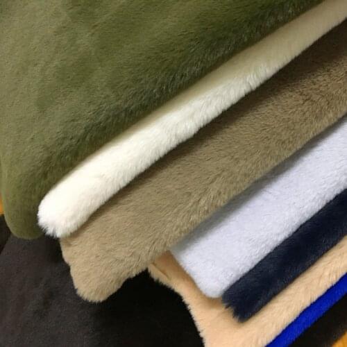 Rabbit fur faux plush fabric for patchwork coat pillow vest collar hat short pile plush fur tissu telas fabric carpet