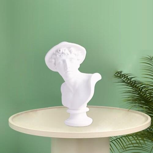 Classic Resin Bust Statue 5.9 Inch Beethoven Figurines Home Decoration Sculpture White - Art Hobbyist Collectibles