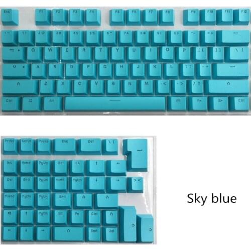 PBT Keycaps For Mini Mechanical Keyboard Suit For 61/64/68/71/82/84 Layout Keyboard With Transparent RGB Letters