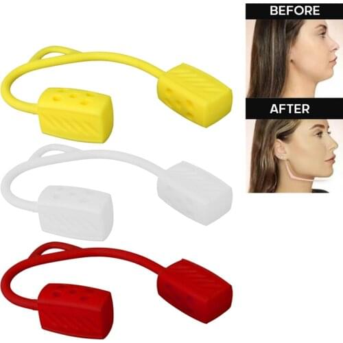 Facial Jaw Chin Masseter Exerciser Toning Neck Face Lifting Muscle Exercise Reduce Double Chins Silicone Chew Tool