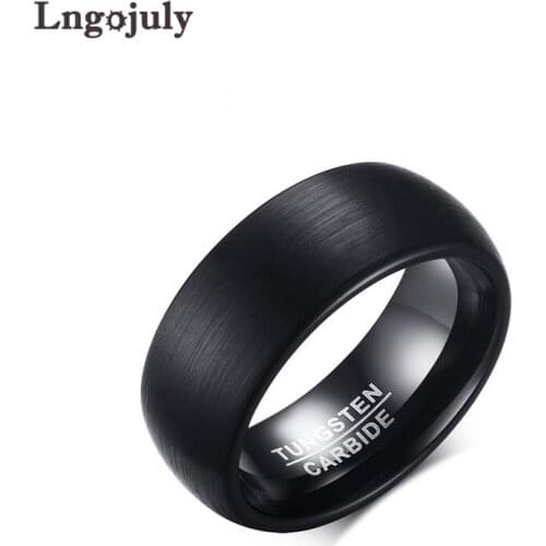 Trendy8 MM Mens Ring 8mm Tungsten Carbide Rings Wedding Ring Jewelry Engagement Tungsten Brushed Ring Accessories For Party