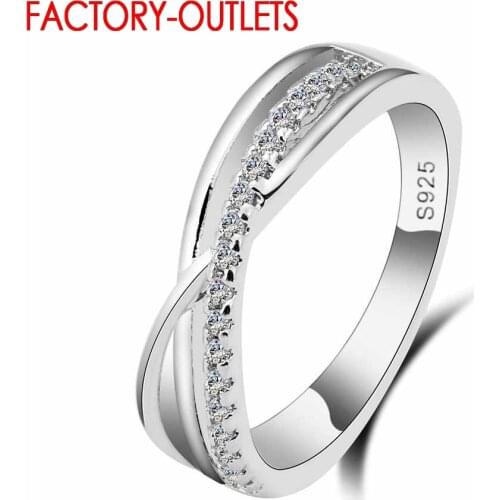 New Fashion Jewelry S925 Sterling Silver Bridal Set Cubic Zirconia Pave Setting Cross Design Women Girls Party Engagement