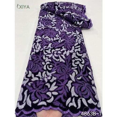 Latest Orange Sequins Lace Fabric Luxury Nigerian Velvet Lace Fabric with Beads French Tulle Laces Fabrics for Wedding APW3011B