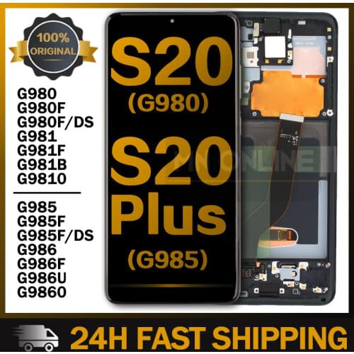 Original Super Amoled LCD For Samsung S20 LCD G980 S20 Plus LCD S20 Ultra LCD Display Touch Screen Digitizer Replacement Repair