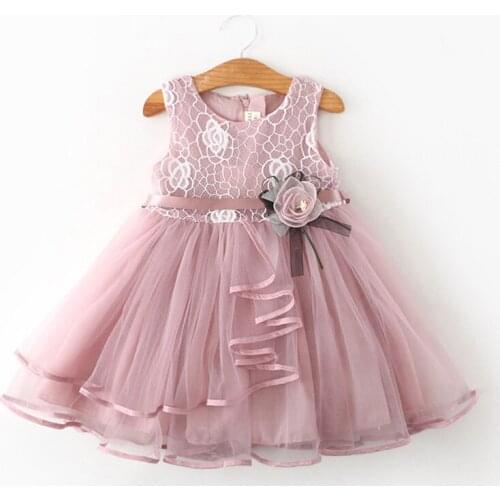 Summer Baby Girls Dress Embroidery Lace Flower Clothes Children Girls Casual Clothing Kids Tutu Dresses Princess roupa menina