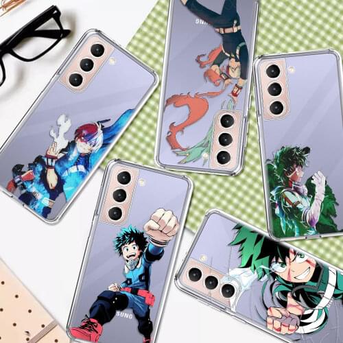 My Hero Academia Clear Case For Samsung S21 S20 FE S10 Plus S9 S8 Galaxy Note 10 20 Ultra 5G Phone Cover Soft Carcasa Hot Anime