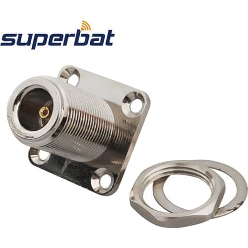Superbat 5pcs SMA-N Adapter SMA Jack to N Female Panel Mount Bulkhead Straight RF Coaxial Connector