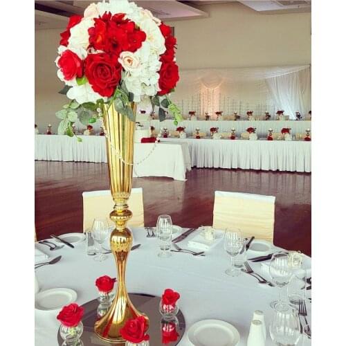 Bling gold table centerpiece wedding flower vases party decoration