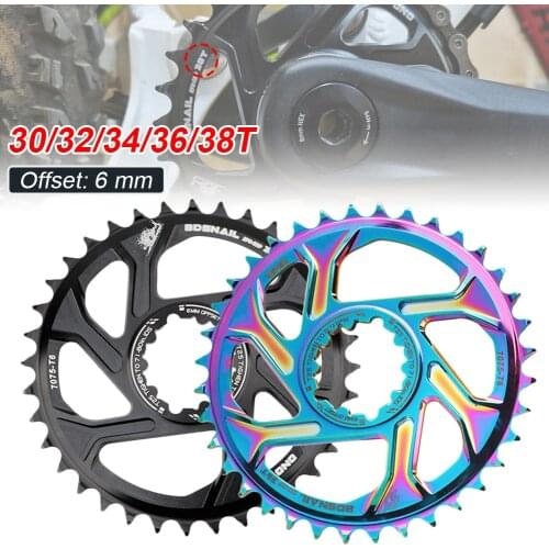 Bike Chainring Direct Mount Single Speed 6mm Offset 30T 32T 34T 36T 38T Bicycle Chain Ring for Sram 11/12S NX XX XO GX GXP11