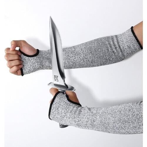 Level 5 Safety Sleeves Anti Cut Arm Puncture Gloves Cutting Resistant Bracers Protector Household Breathable Arm Guard Gloves