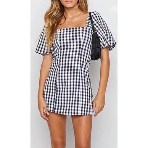 Летние платья в клетку ZerosPossess China At AliExpress