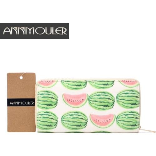 Designer Women Wallet Faux Leather Wallets High Quality Watermelon Print Coin Purse Long Size Clutch Handbag Cute Leather Purse