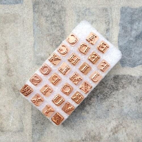 1SET 9*9mm Technical Alphabet Leathercraft Staming Tool Leather Carving DIY for Printing Carved Hardness Steel Leather Craft