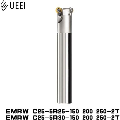 1pcs Round nose indexable End Mill EMRW C25-5R25-150 200 250-2T C25-5R30-150 200 250-2T 2Flut length 150 200 250mm