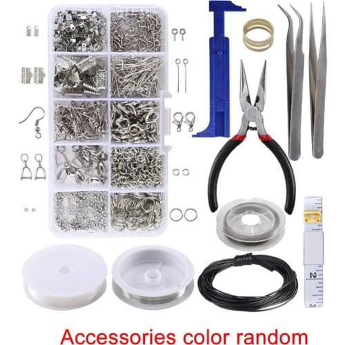 10 Grid Wires Metal Repair Tool Supplies Findings And Beading Pliers DIY With Accessories Handmade Jewelry Making Kit Beginners
