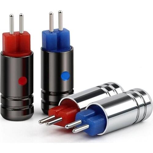 2pcs Earphone Pins Rhodium Plated Beryllium Copper Audio Wire Connector 2 Pin Headphones Jack Plug For W4R UM3X JH13 JH16 0.78