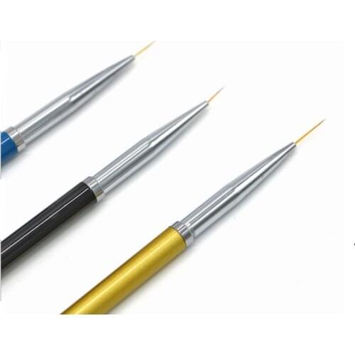 3pcs Nail Art Brush Liner Painting Pen 3D Tips DIY Acrylic UV Gel Brushes Drawing Flower Line Grid French Design Manicure Tool