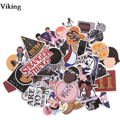 66 Pcs/set Stranger Things Stickers Waterproof Stickers For Notebook Luggage PVC Stickers Laptop Skateboard Sticker G0257