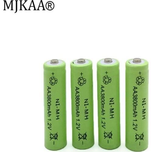 Dinto AA 1.2V 3800mAh Battery Ni-MH 5# 2A Rechargeable Batteries 10pcs/lot for Clock Controller Toy