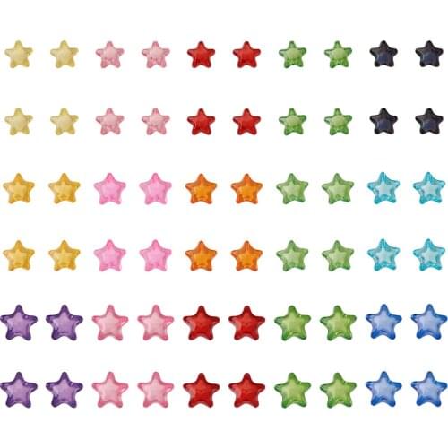 700pcs/set Environmental Transparent Acrylic Star Beads Mixed Color for jewelry making DIY Bracelet Necklace Accessories
