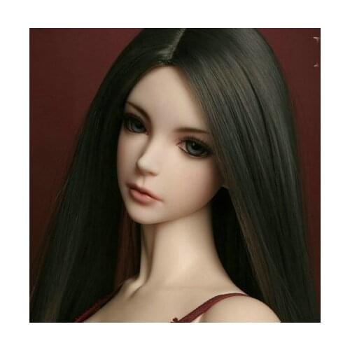 1/3 1/4 1/6 1/8 Bjd Wig High Temperature Long Black Straight Bjd Wig SD For BJD Doll Wig