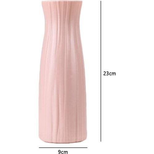 Flower Vase Decoration Home Plastic Vase White Imitation Ceramic Flower Pot Flower Basket Nordic Decoration Vases for Flowers