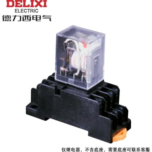 DELIXI with Base Mini Relay CDZ9L-52P HH52PL with Light 8 Pin ACDC220V ACDC24